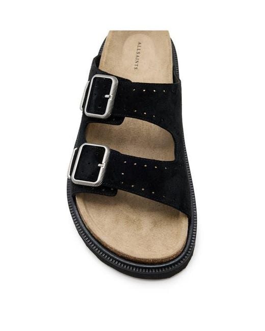AllSaints Black Randal Slide Sandal for men