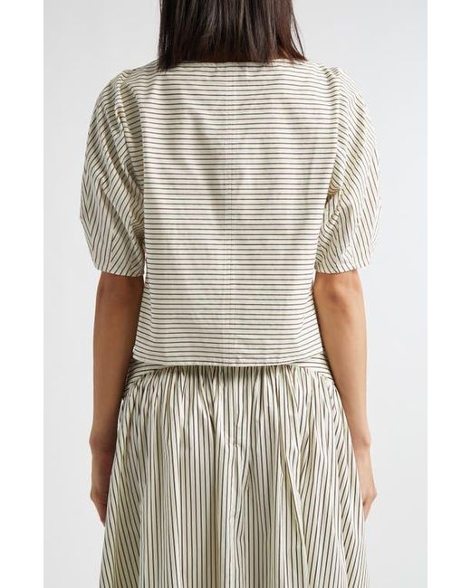 Staud Gray Didi Stripe Top