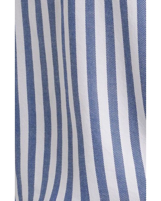 Beach Lunch Lounge Blue Fallon High-Low Button-Up Shirt
