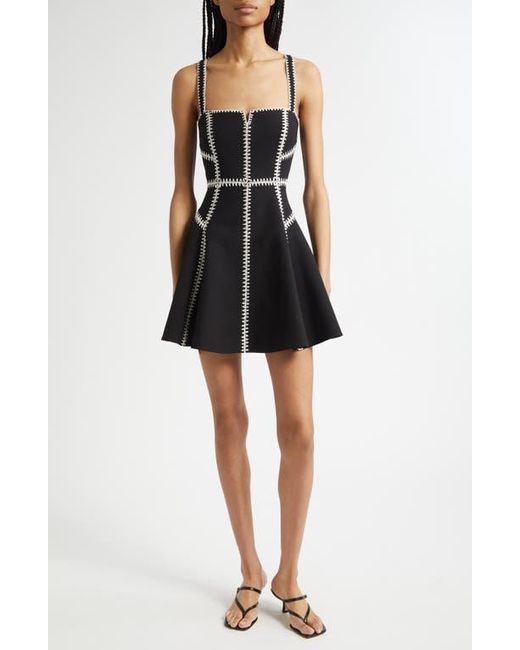 Cinq À Sept Black Jelena Fit & Flare Minidress