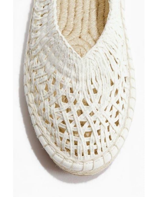 H&M White Interwoven Espadrilles