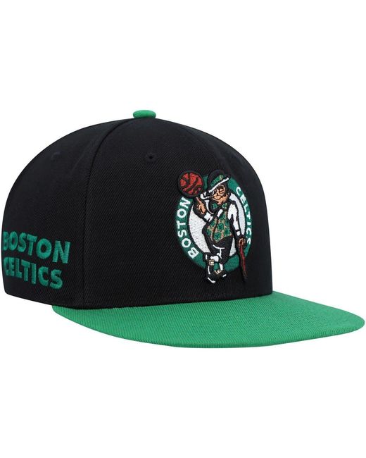 Mitchell & Ness Green Boston Celtics Side Core 2.0 Snapback Hat for men