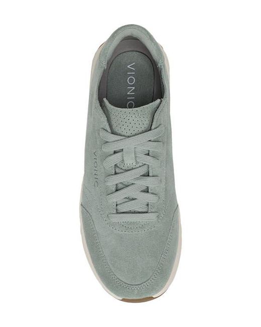 Vionic Gray Uptown Metallic Suede Sneaker