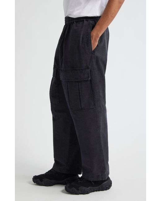 Acne Blue Organic Cotton Ripstop Cargo Pants for men
