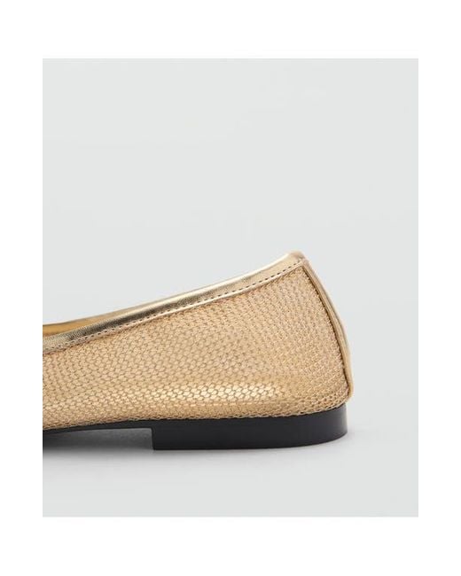 Mango Natural Mesh Ballerina Flat