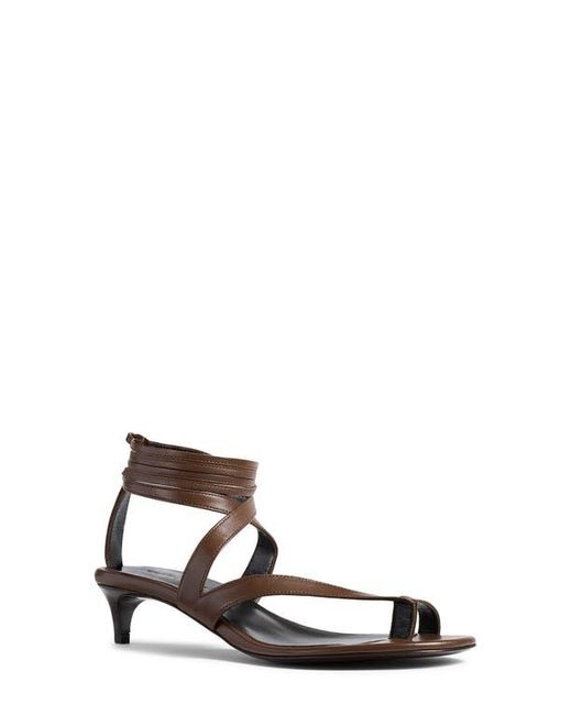 Khaite Brown Aimee Strappy Kitten Heel Sandal