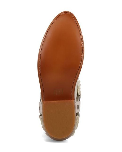 Frye White Billy Ruffle Harness Bootie