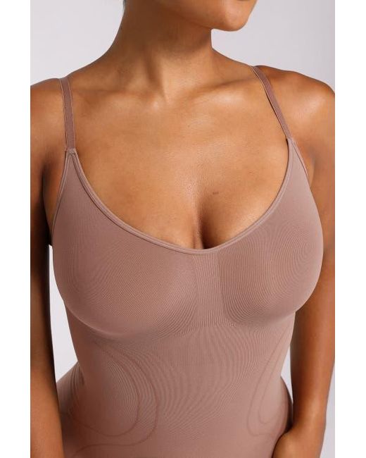 Shapellx Natural Seamless Mid-Thigh Full Shaping Bodysuit