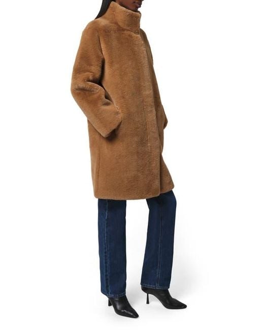 Apparis Brown Blair Pluche Faux Fur Coat