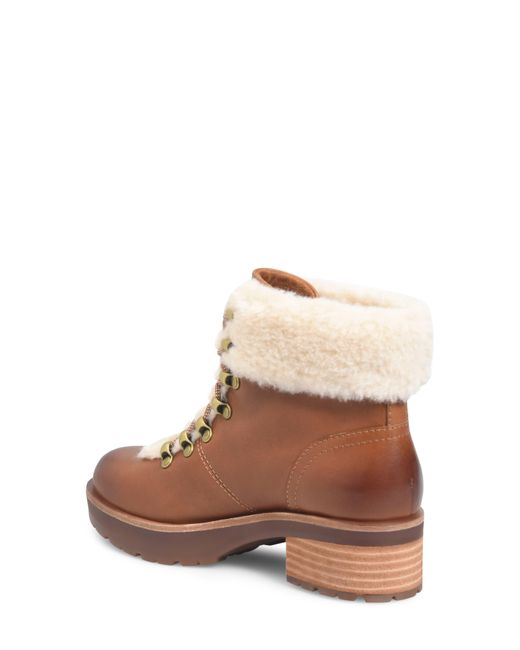 KorkEase Winslet Genuine Shearling Trim Bootie in Brown Lyst