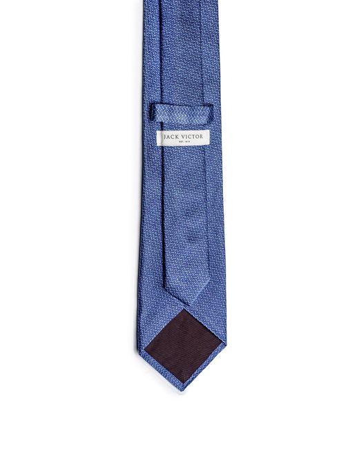 Jack Victor Blue Weredale Chevron Silk Tie for men