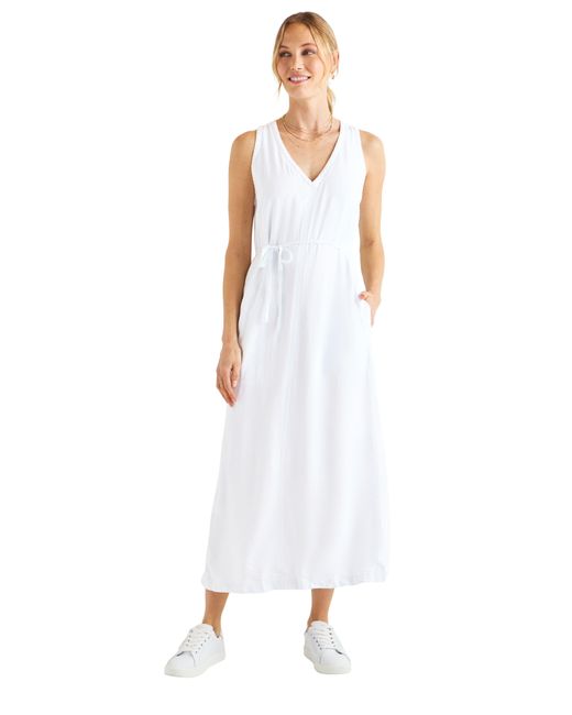 Splendid White Loretta V-neck Dress