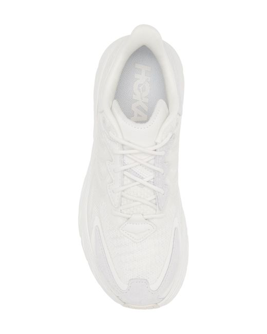 Hoka One One White Vibrant Bloom Clifton Ls Sneaker