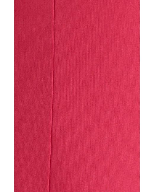 Cinq À Sept Red Gulliame Tie Front Halter Gown
