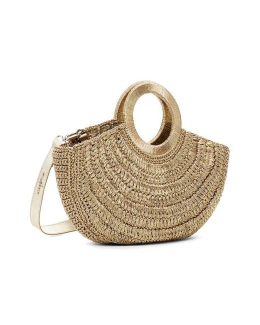 Desigual Metallic Raffia Bag