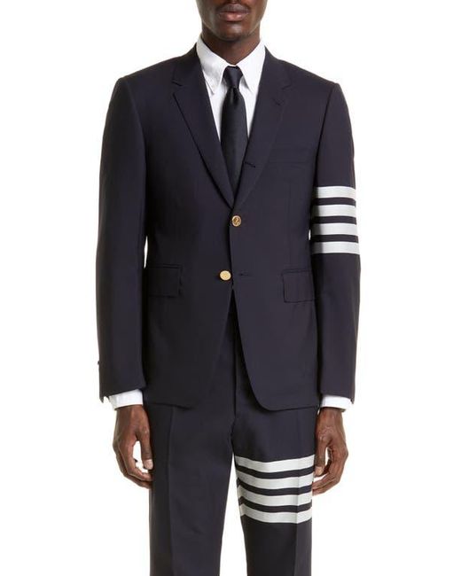 Thom Browne Blue 4 Bar Mélange Wool Sport Coat for men