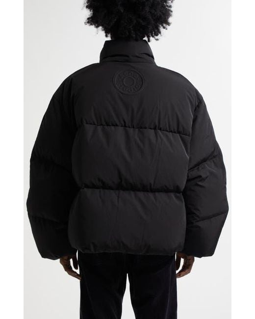 Acne Black Sprayed Print Down Puffer Jacket for men