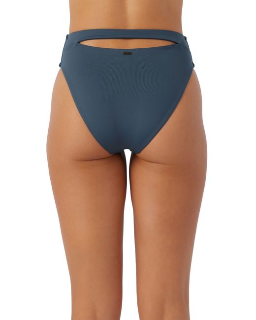 O'neill Sportswear Blue Saltwater Solids Max High Cut Bikini Bottoms