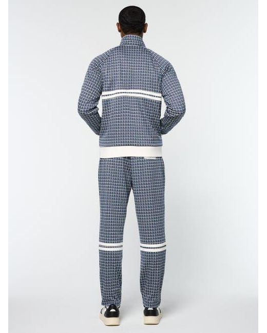Sergio Tacchini Blue Dallas Houndstooth Track Jacket for men