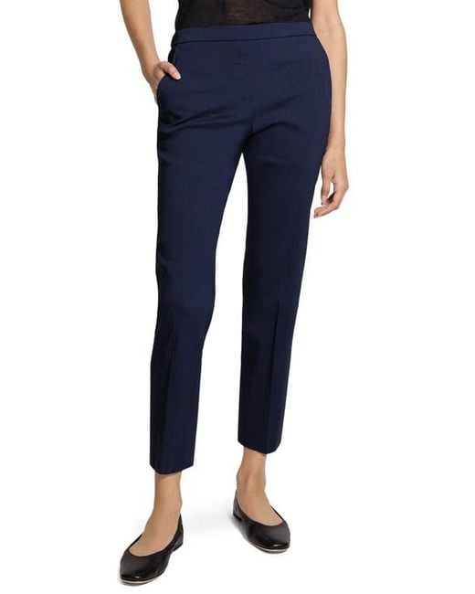 Theory Blue Treeca Pull-On Pants