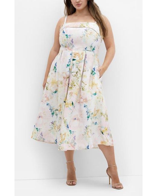 City Chic Multicolor Fit & Flare Dress