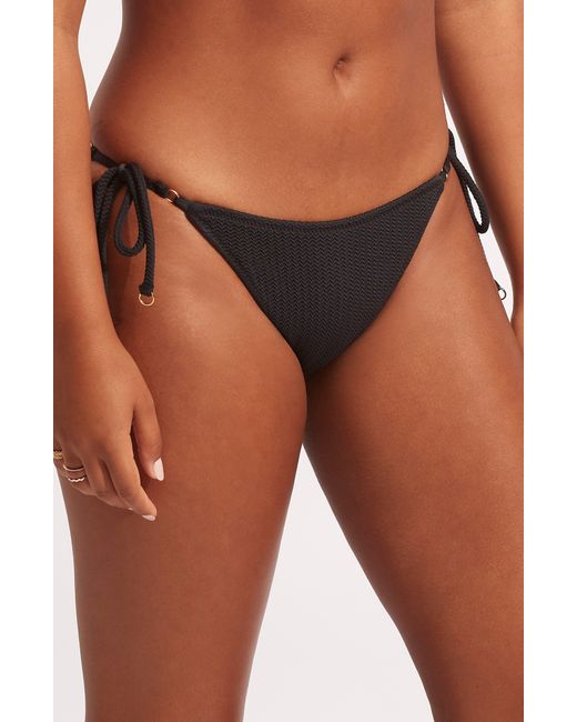 Seafolly Brown Rio Side Tie Bikini Bottoms