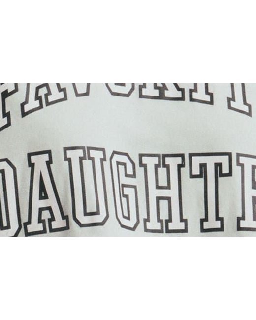 FAVORITE DAUGHTER Gray Collegiate Cotton Graphic Sweatshirt