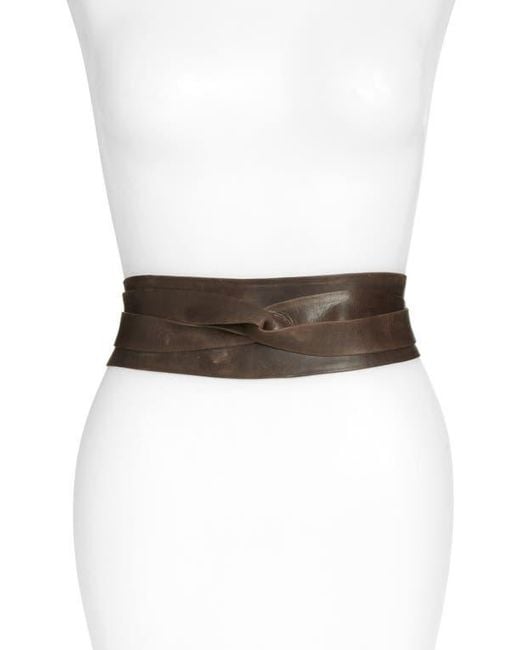 Ada White Leather Wrap Belt