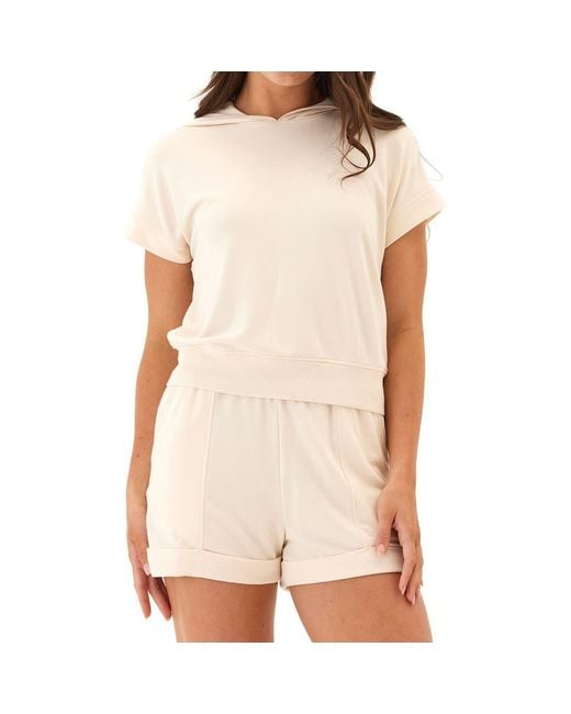 Threads For Thought Natural Sammie Short Sleeve Hoodie