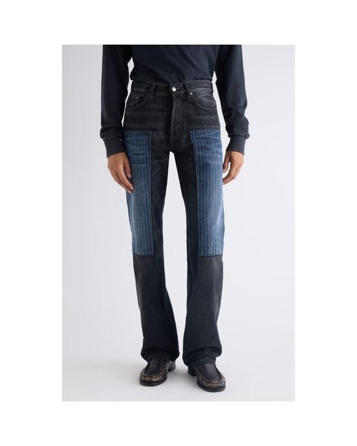 Acne Blue 2010 M Patchwork Straight Leg Jeans for men
