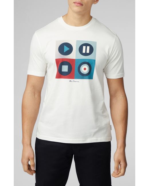 Ben Sherman White Play Graphic T-shirt for men