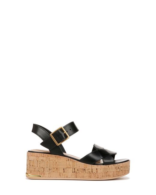 Sarto Black Tilly Ankle Strap Platform Wedge Sandal