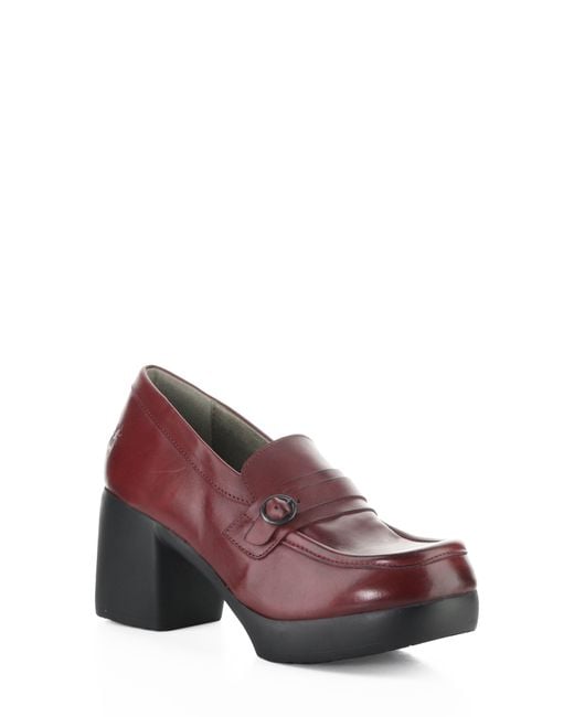 Fly London Purple Filk Platform Pump