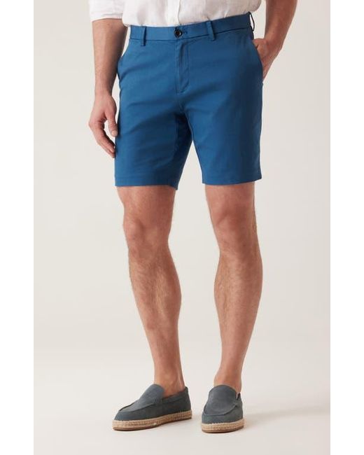 Dek Blue Oasis Luxeflex Twill Bermuda Shorts for men