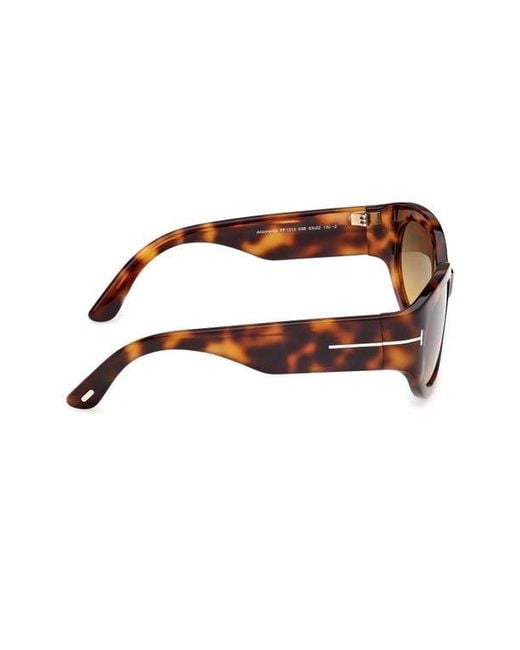 Tom Ford Brown Arizona 53Mm Gradient Rectangular Sunglasses