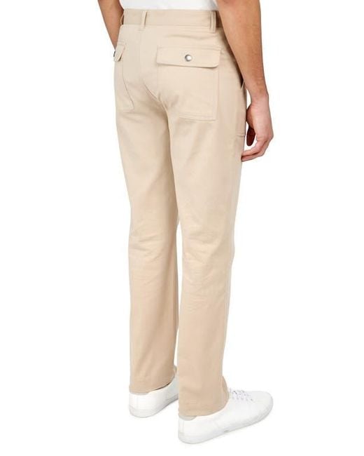 Brooklyn Brigade Natural Slim Fit Solid Cotton Stretch Utility Pants for men
