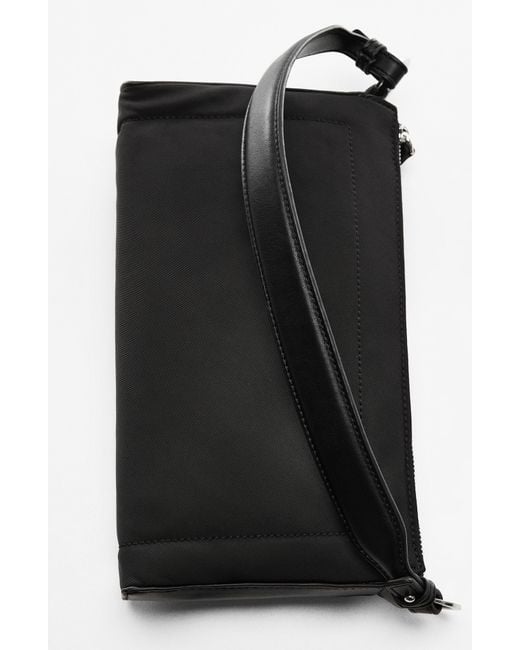 Mango Black Faux Leather Top Handle Bag