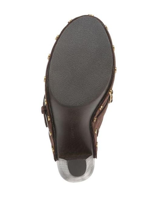 Veronica Beard Brown Giana Charms Platform Clog