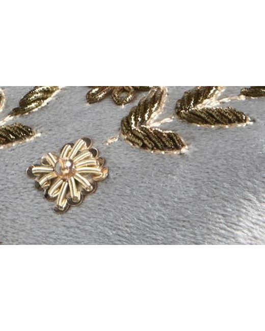 Fuchsia Gray Nawal Embroidered Flat