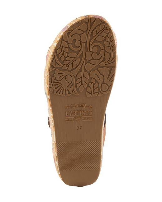 Spring Step Brown Cuddlecake Platform Wedge Slide Sandal