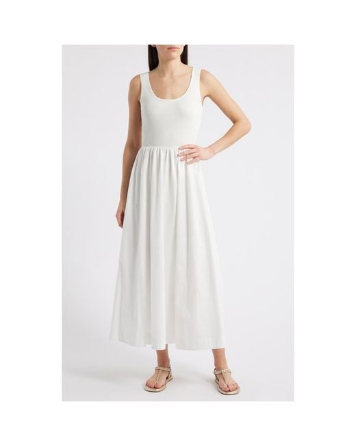 open lace back dress Front V-Neck Pleated Midi Dress - White 6 main image 1