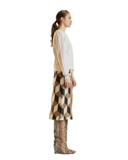 Cynthia Rowley White Silk Wool Midi Skirt