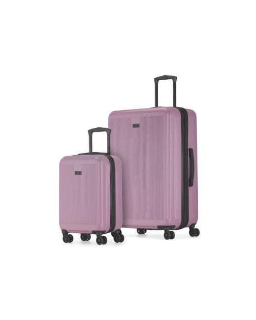 Bugatti Purple Singapore 2 Piece Hardside Luggage Set With Expansion