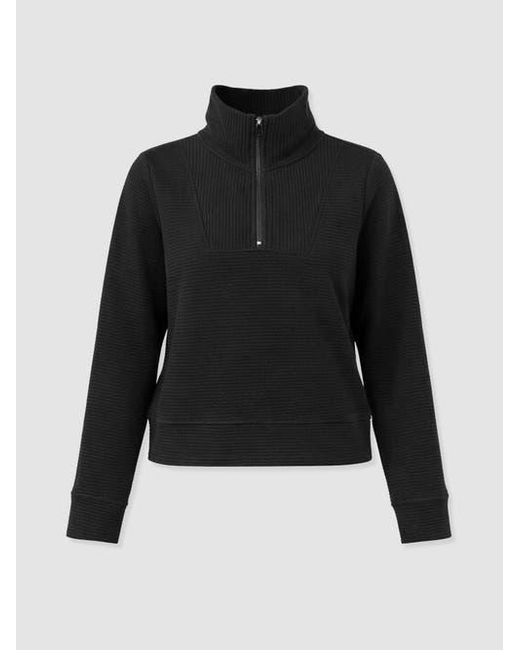 Saint + Sofia Black Halsey Quarter Zip