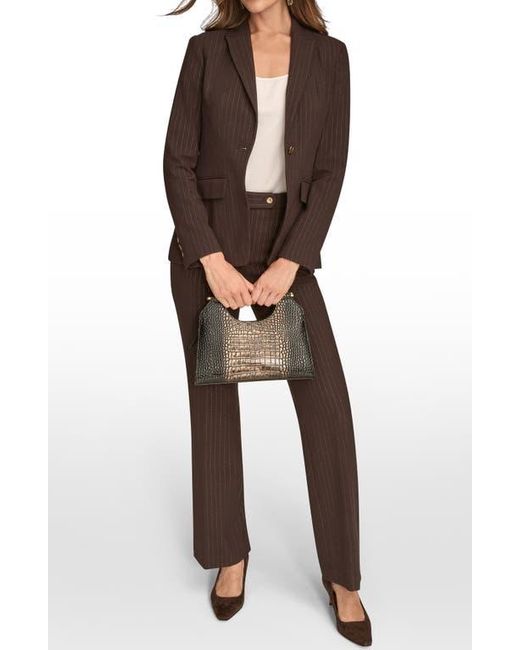 Donna Karan Brown One-Button Blazer