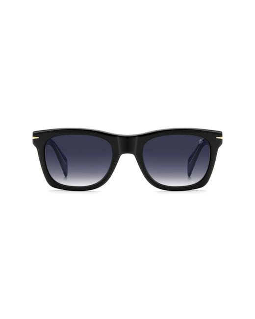 David Beckham Blue 53Mm Rectangular Sunglasses for men