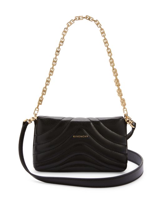 Givenchy Micro 4g Soft Quilted Metallic Leather Crossbody Bag in Black Lyst