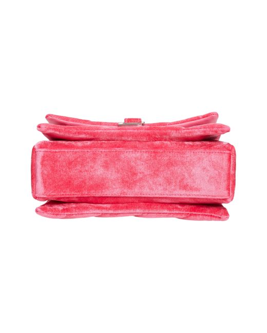 Balenciaga Small Crush Quilted Velvet Crossbody Bag in Red Lyst