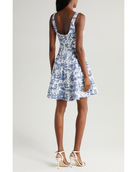 Staud Blue Wells Dot Minidress