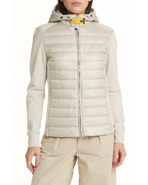 Parajumpers Adria Down Puffer Coat in Natural | Lyst